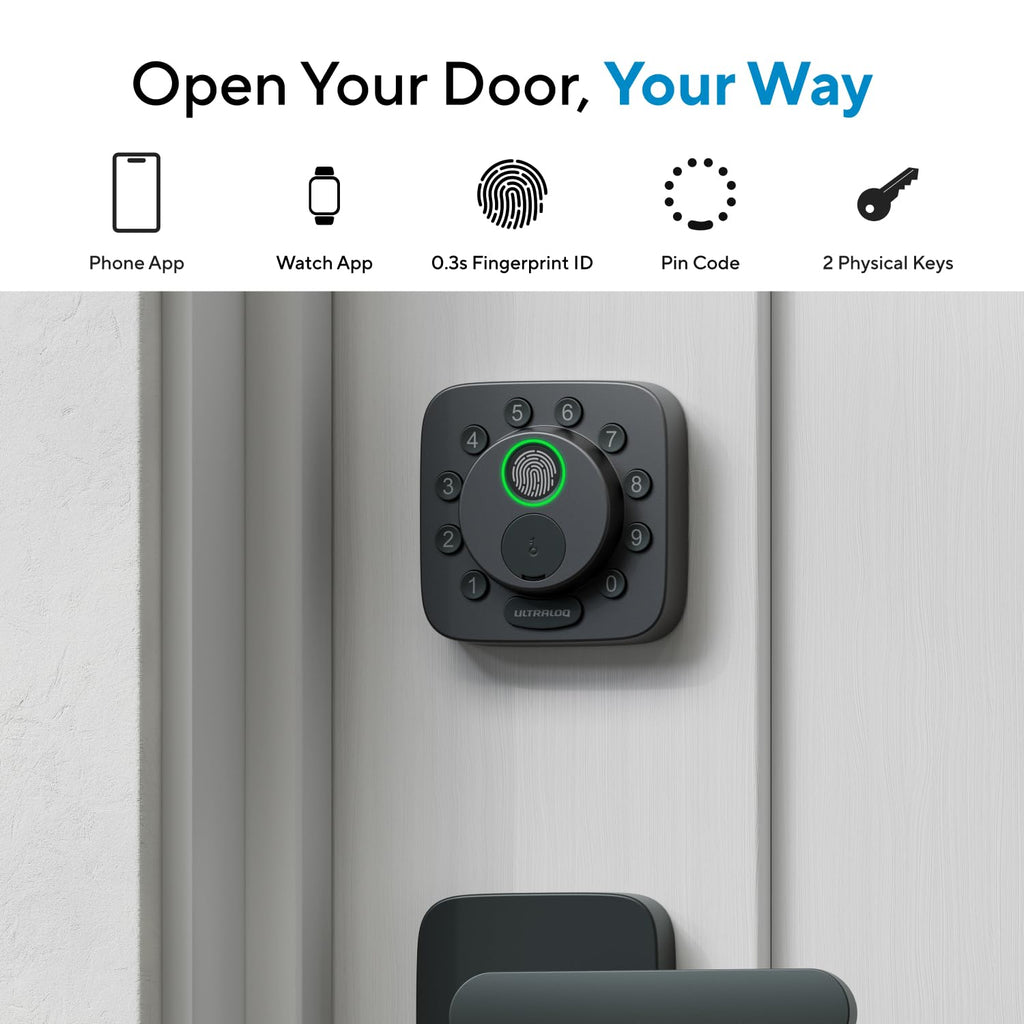 ULTRALOQ Bolt SE Wifi Smart Deadbolt Lock, Supports Matter, Remote Control