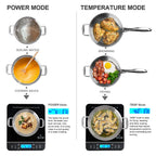 Duxtop Portable Induction Cooktop, Countertop Burner 1800W Silver 9600LS