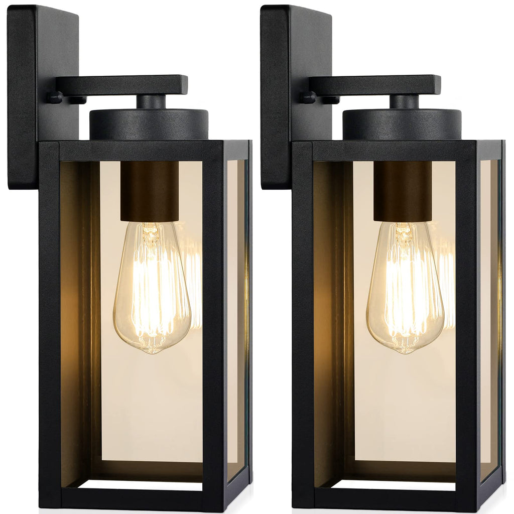 Outdoor Wall Light Fixtures, Modern Black Exterior Wall Lanterns