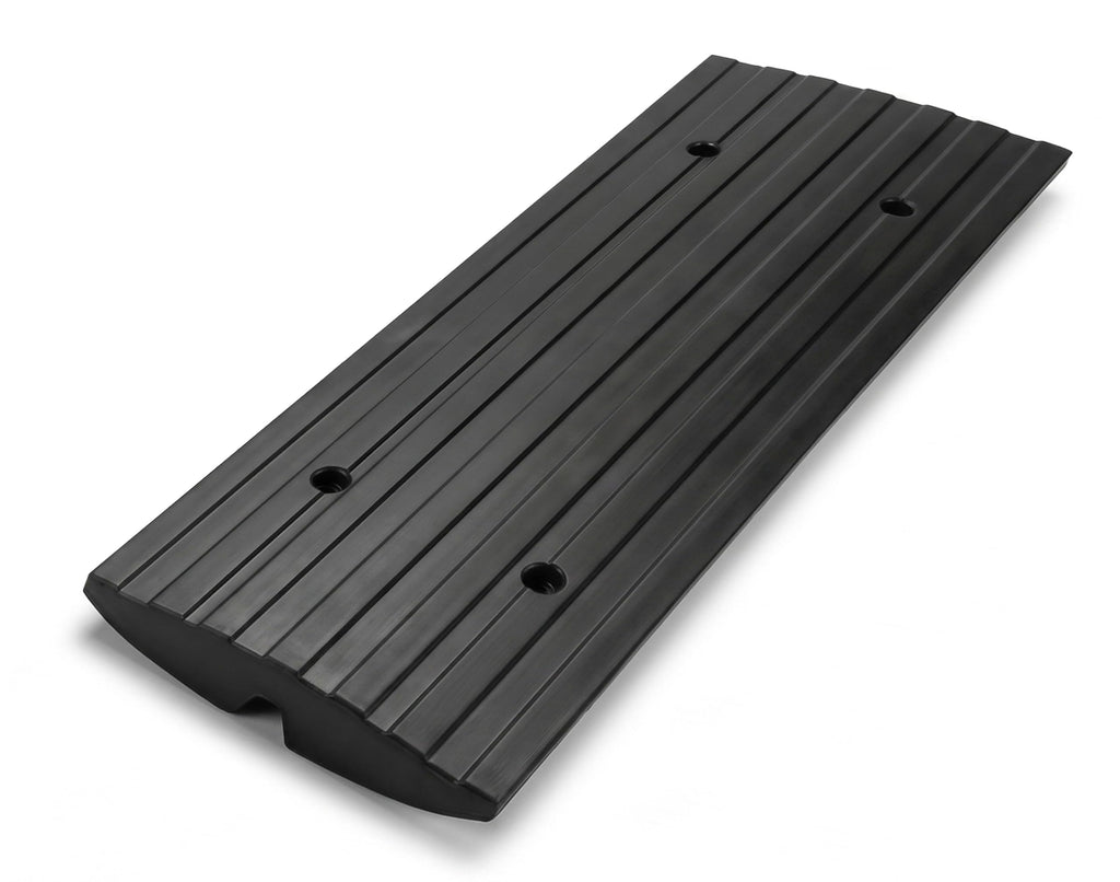 Pyle Car Driveway Curbside Bridge Ramp - Heavy Duty Rubber Threshold Curb Ramp, Used for Loading Dock, Garage, Sidewalk, Truck, Scooter, Bike