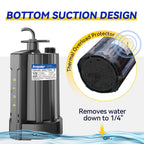 1/3 HP Automatic Submersible Water Pump, 2160 GPH Sump Pump, 115V