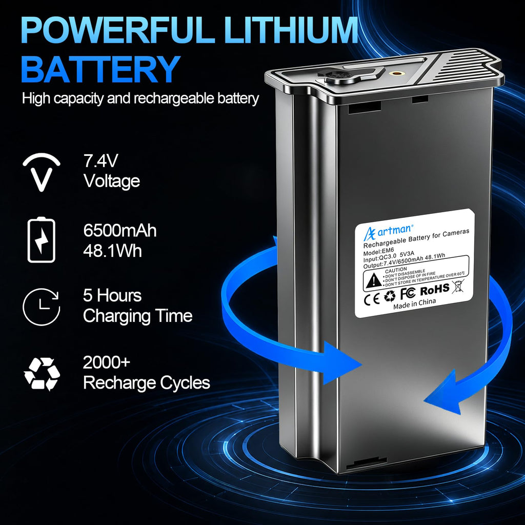 Artman 2-Pack Rechargeable New Reveal Lithium Battery Pack for Trail Camera