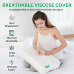 UTTU Cervical Pillow for Neck Pain Relief, Memory Foam Neck Pillow for Sleeping, Adjustable Orthopedic Sandwich Pillow, Contour Cooling for Side Back