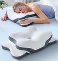 5X Pain Relief Cervical Neck Pillow for Neck Support, Ergonomic Cooling Side Sleeper Pillow for Sleeping, Odorless Contour Memory Foam Pillows