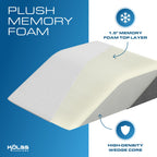 Kolbs Leg Elevation Pillow for After Surgery | Flat Top Bed Wedge Bolster Pillow for Legs | Foot, Knee, Ankle Elevation Post Surgery (Flat Top 7"
