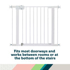 Safety 1st Easy Install Walk Thru Baby Gate for Doorway With Door, Dog Gates, Fits 29"-38", Easy Install 28" Tall, White