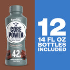 Core Power Fairlife Elite 42g High Protein Milk Shakes For kosher diet, Ready to Drink for Workout Recovery, Chocolate, 14 Fl Oz (Pack of 12), Liquid