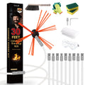 30 Ft Chimney Sweep Kit with 9 Flexible Rods & Chimney Brush