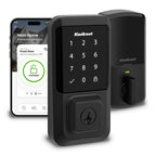 Kwikset Halo Wi-Fi Smart Lock, Keyless Entry Front Door Touchscreen Deadbolt, Matte Black Finish, Grade AAA Certified, UL Listed, Easy Install No Hub