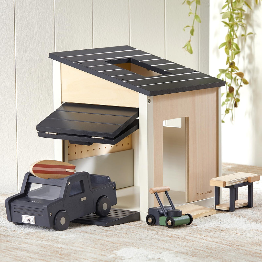 Tiny Land Wooden Dollhouse Garage Set Expansion Furniture & Accessories