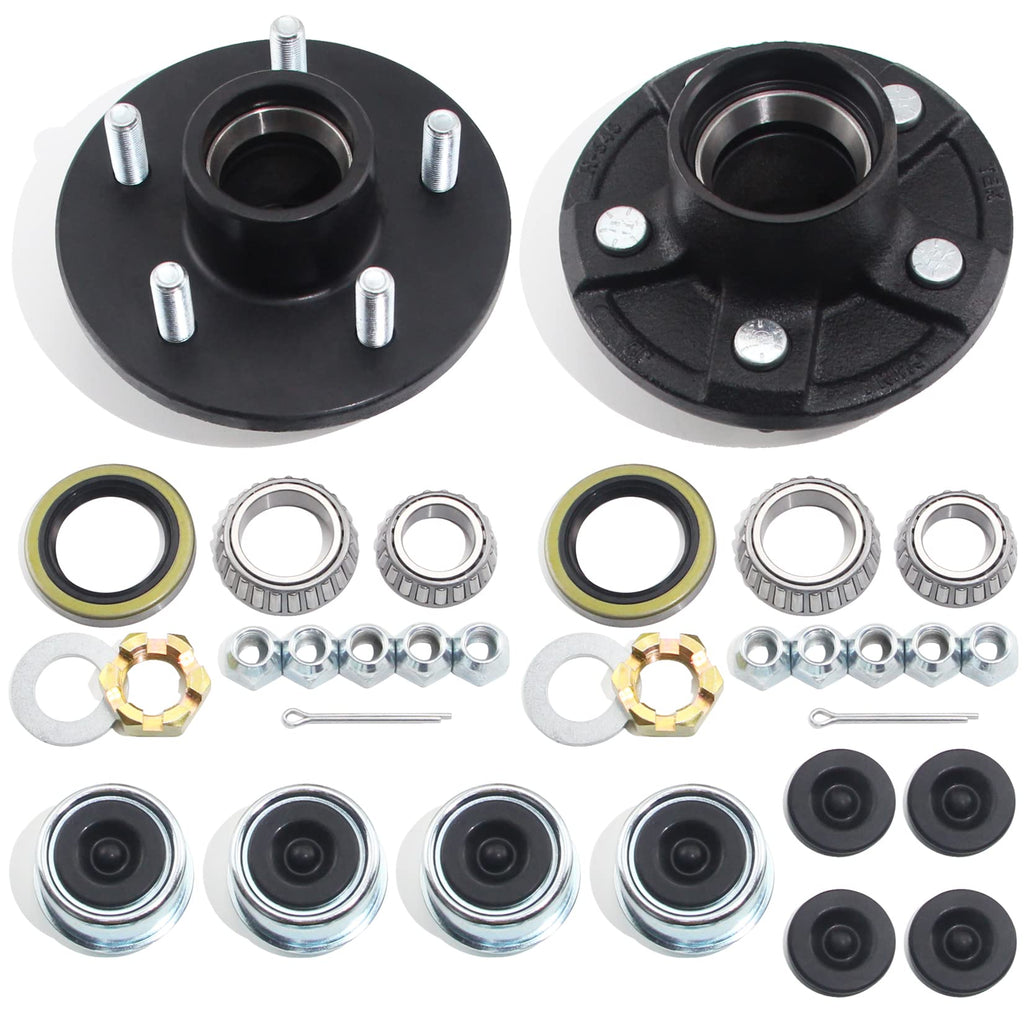 5x4.5 Trailer Hub Kits for 3500lb 1-1/16'' to 1-3/8'' Tapered Axle