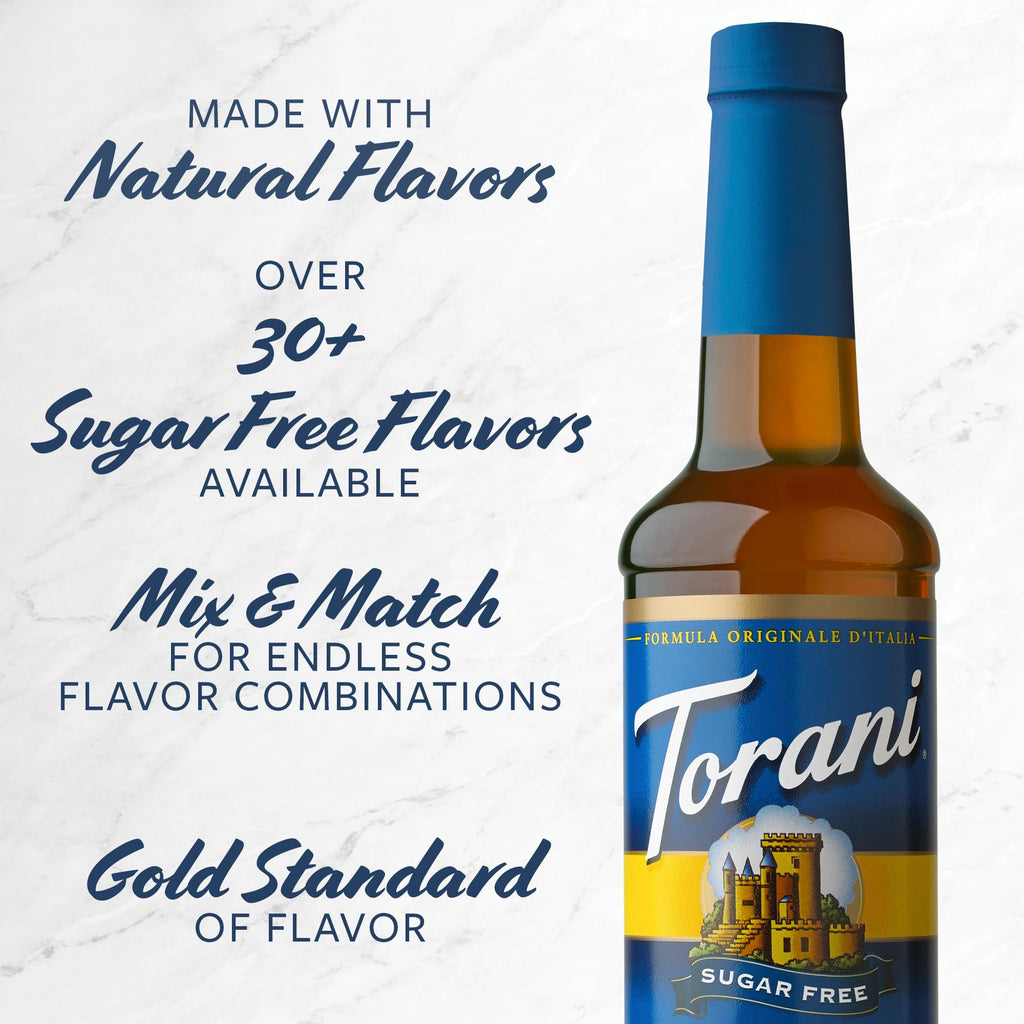 Torani Sugar Free Vanilla Flavored Drink Syrup, 25.4 fl oz, 4 Pack