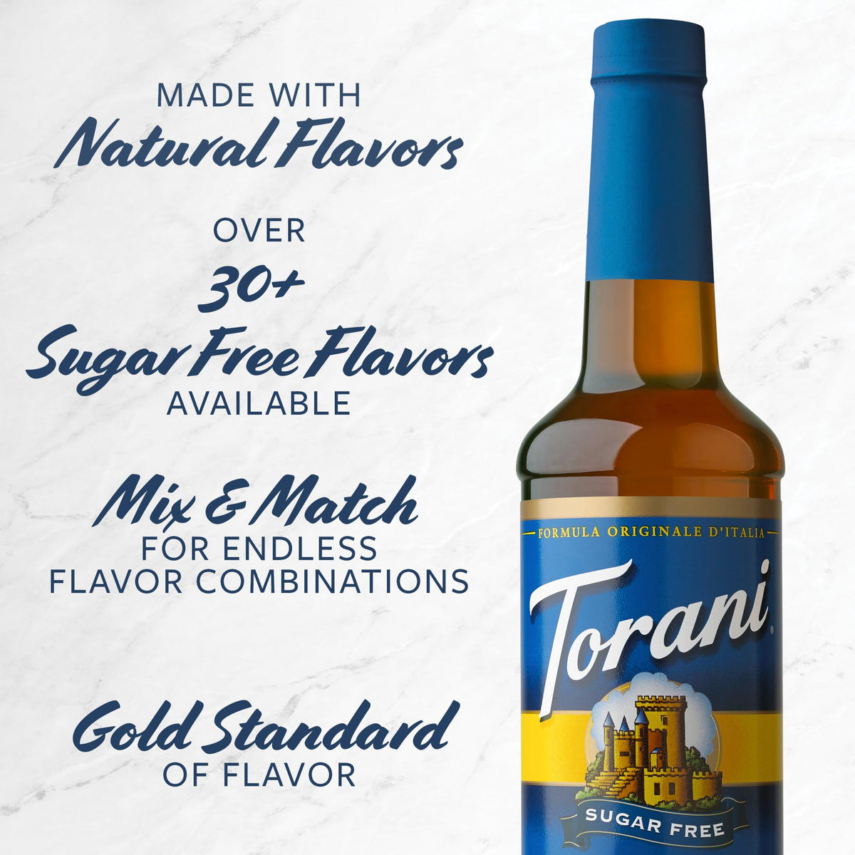 Torani Sugar Free Vanilla Flavored Drink Syrup, 25.4 fl oz, 4 Pack