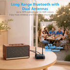 [Upgraded] 1Mii B06Pro Long Range Bluetooth Receiver, HiFi Wireless Audio Adapter, Bluetooth 5.3 Receiver with 3D Surround aptX HD Low Latency