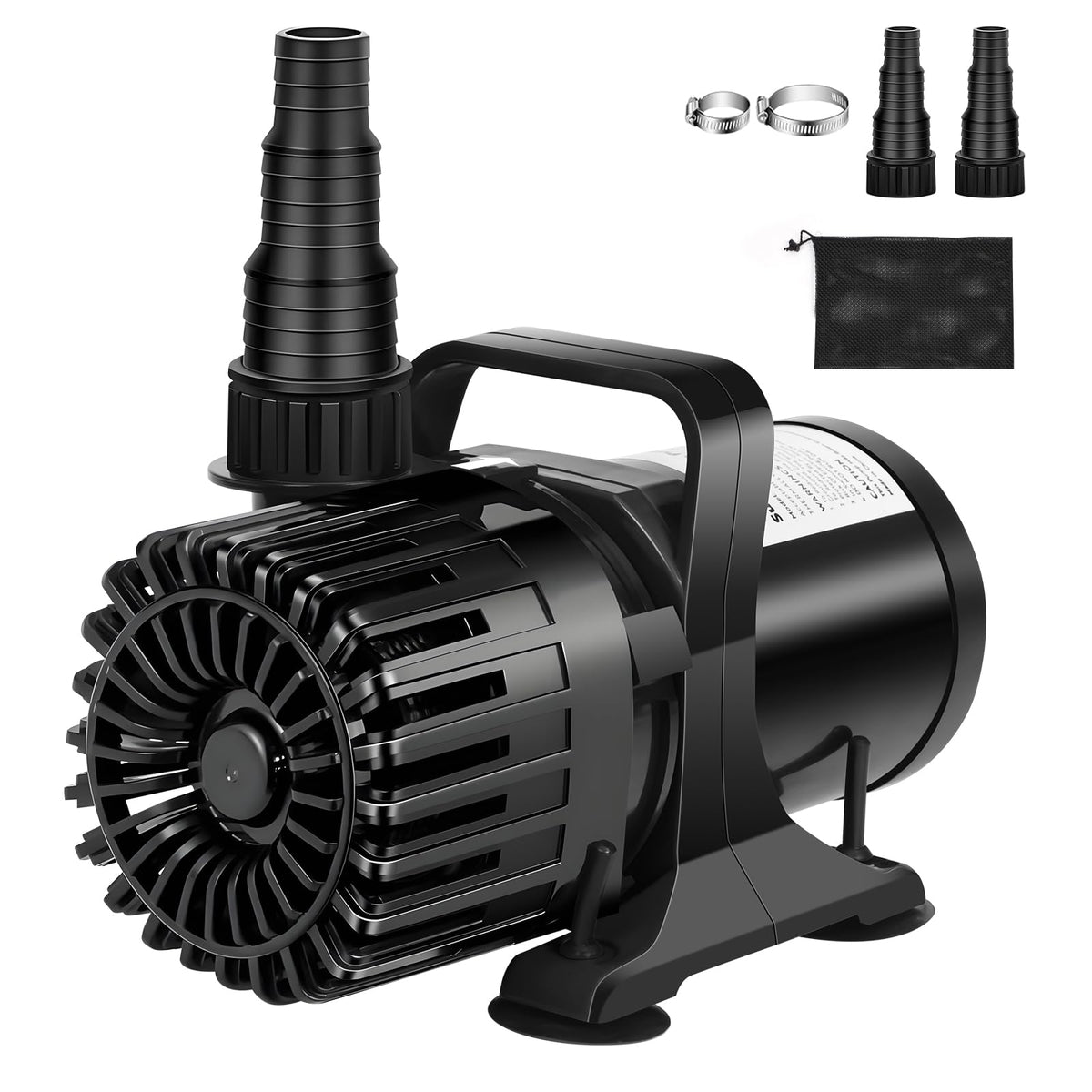 1800 GPH Pond Pump, 100W for Fish Ponds, Fountains & Waterfalls
