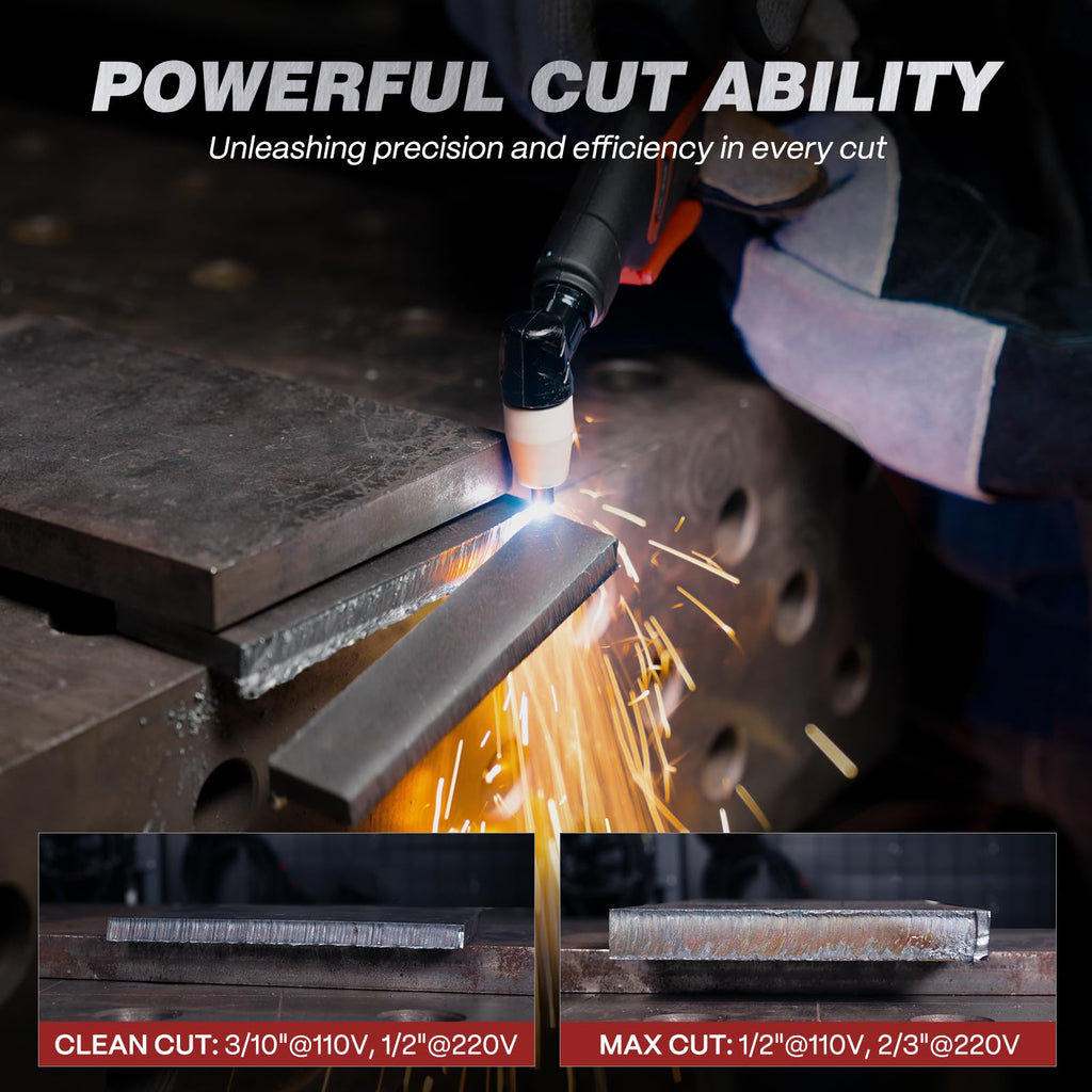 ARCCAPTAIN 50A Plasma Cutter Machine, 110V/220V Dual Voltage, 2/3" Max Cut
