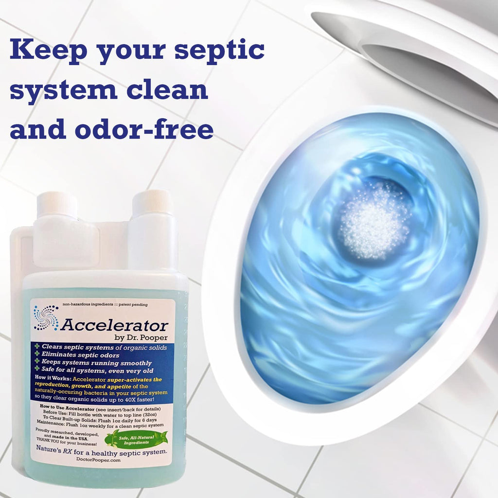 Dr. Pooper Accelerator Septic Tank Treatment Liquid – Eliminates Odors