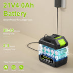 Cordless Pressure Washer, 1450 PSI Portable Handheld Power Washer with 6-in-1 Nozzle, 2 x 4.0Ah Batteries & Charger, for