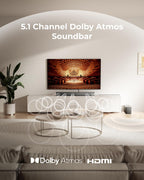 ULTIMEA 5.1CH Surround Sound Bar System with Dolby Atmos, Poseidon M60