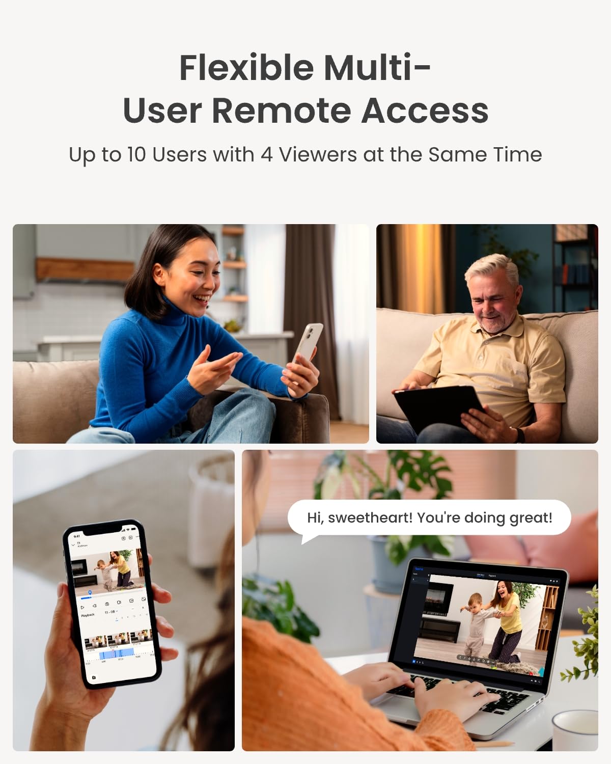REOLINK 4MP 2K Indoor Camera E1, Plug-in WiFi 6 Security Camera
