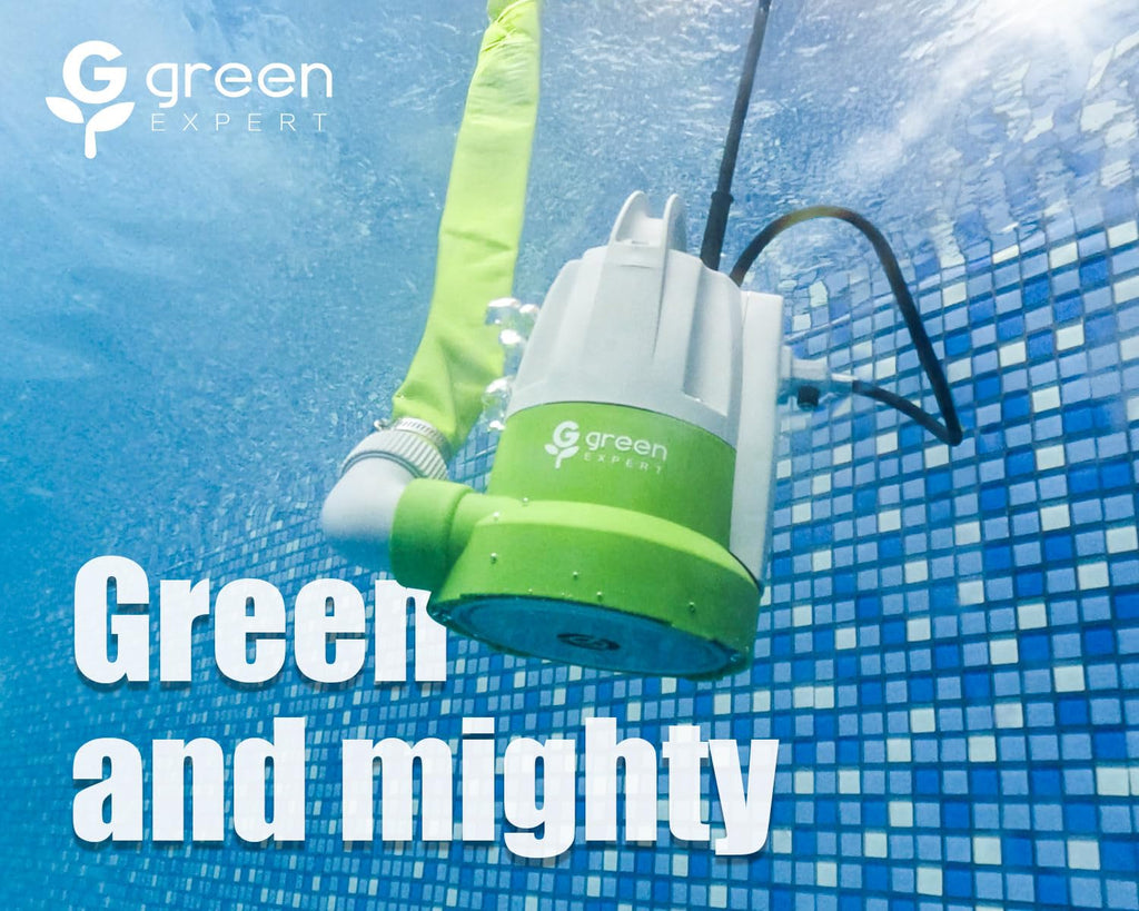 Green Expert 1/3HP Submersible Sump Pump with Water Sensor Switch, Low Water Last-Inch Drain Pump, 2000GPH Automatic/Manual Water Removal for Flooded