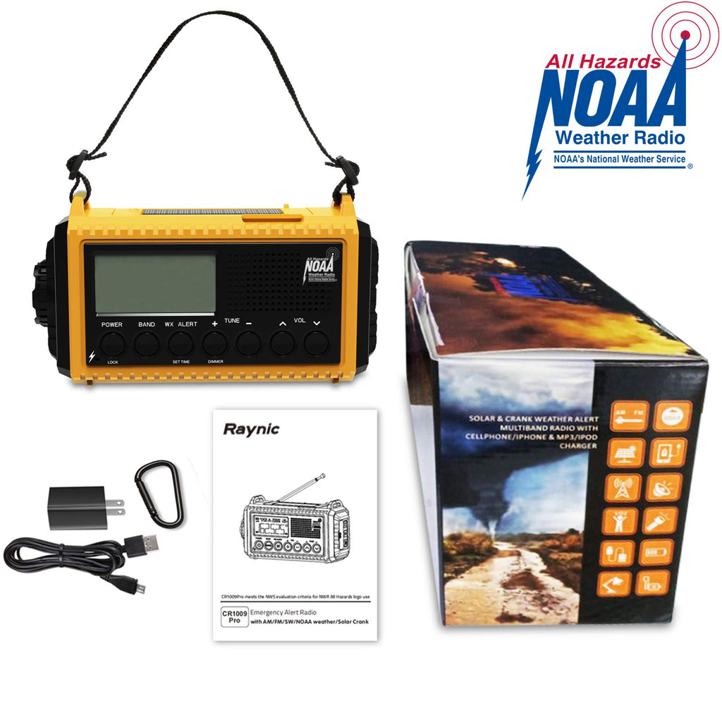 Emergency Radio, 5000mAh/18500mWh Weather Radio, Solar Hand Crank Radio with AM/FM/SW/NOAA Alert, Cell Phone Charger, Headphone Jack, Flashlight and