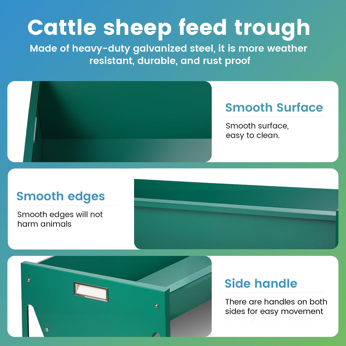 Goat Feeder Horse Trough Livestock Grain & Hay Feeder