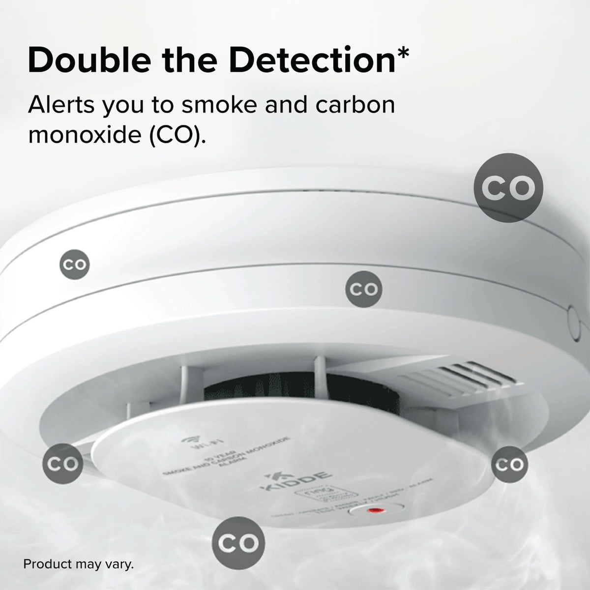 Kidde Smart Smoke & CO Detector with Ring, AA Battery, RGCUDR-RW