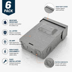 6 Pack AC Disconnect Boxes 60A Non-Fused, Pull-Out HVAC Disconnect Switch for Outdoor Air Conditioner Units