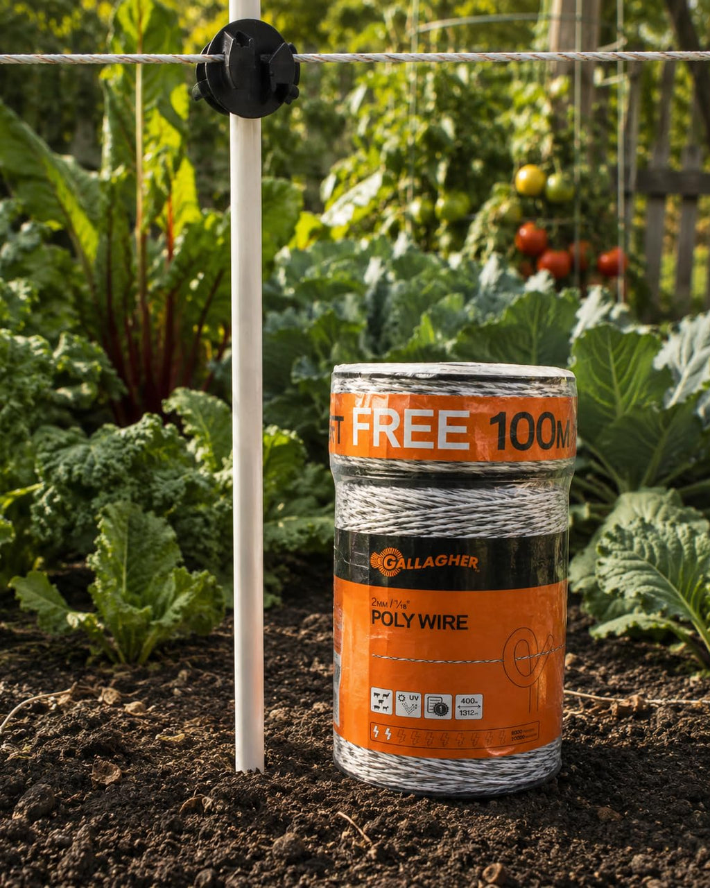 Gallagher 1/16" Electric Fence Polywire for Livestock, 1640ft Roll