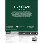 Starbucks K-Cup Coffee Pods, Medium Roast Hot or Iced Coffee, Pike Place Roast, 96 Keurig Pods