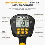 Higher Accuracy Metal Detector for Adults: 2026 Latest Professional Gold Detector with Backlit LCD, Advanced DSP Chip, IP68 Waterproof 10" Large Coil