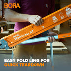 BORA Workhorse XT Saw Horses 2 Pack Adjustable Folding Heavy Duty Sawhorse