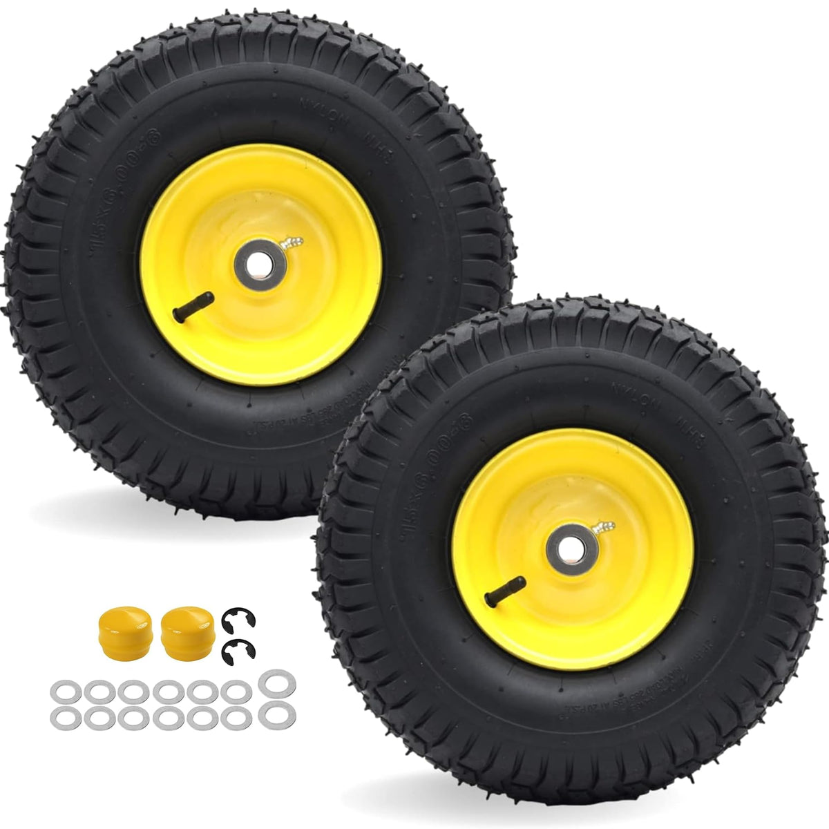 AR-PRO 15x6.00-6 Front Tire and Wheel, Compatible with John Deere 100/D100