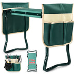 KVR Upgraded Garden Kneeler and Seat with Thicken & Widen Soft Kneeling Pad,Heavy Duty Foldable Gardener Stool with 2 Tool Pouches,Gardening Gifts