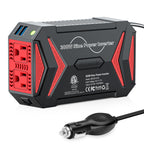 BESTEK Pure Sine Wave Power Inverter, 300W DC 12-17V to 110V AC Car Adapter