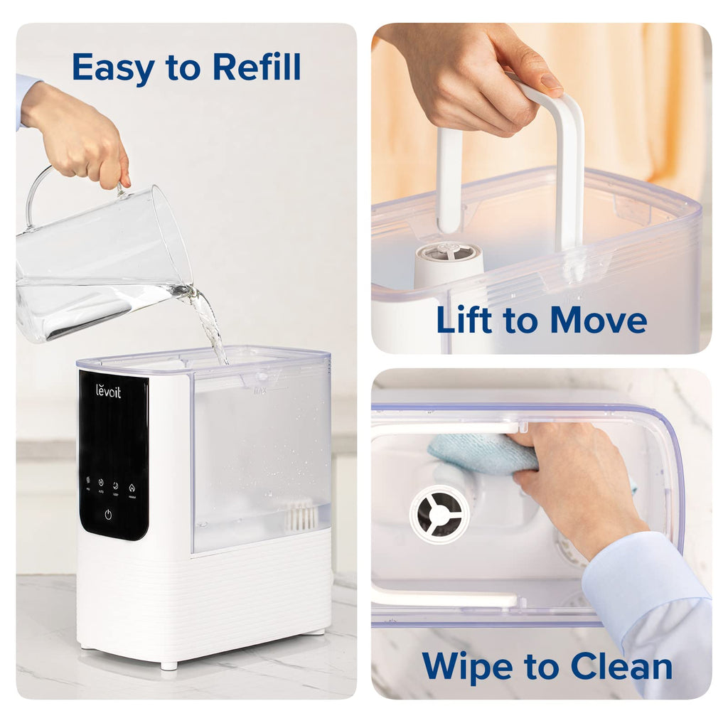 Levoit Humidifiers for Bedroom, Smart Warm and Cool Mist, Symptom Relief