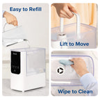 Levoit Humidifiers for Bedroom, Smart Warm and Cool Mist, Symptom Relief