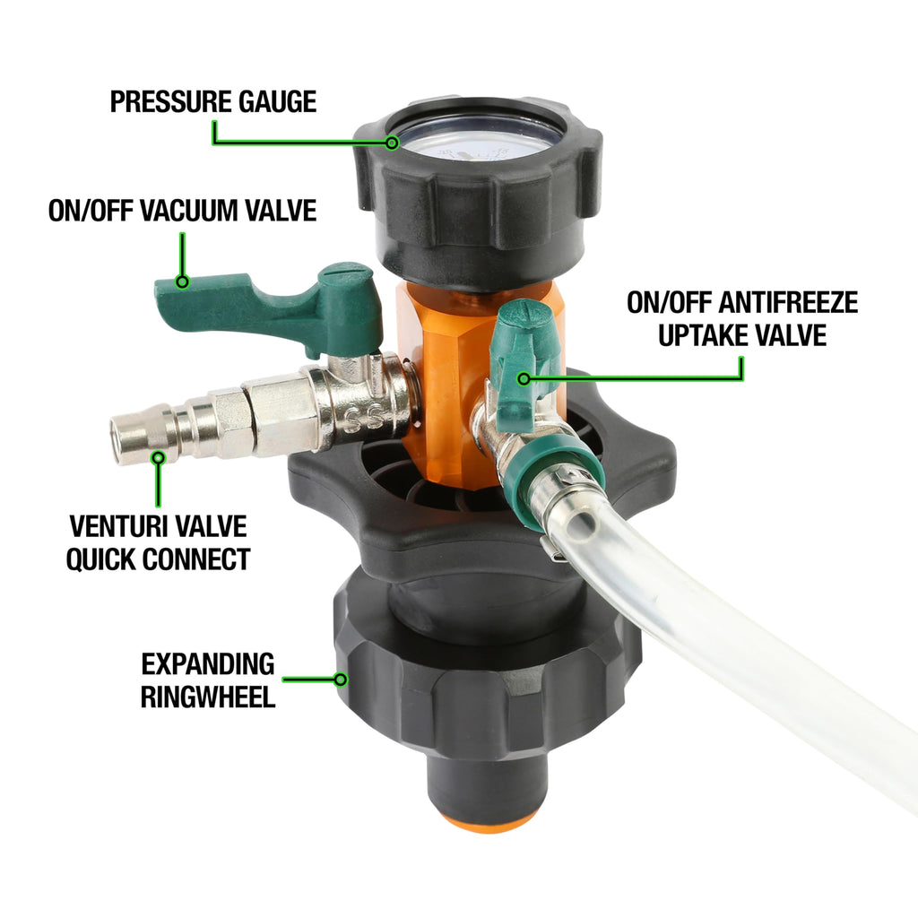 OEMTOOLS Coolant Vacuum Refill Kit, Coolant Pressure Tester Kit, 5 Adapter
