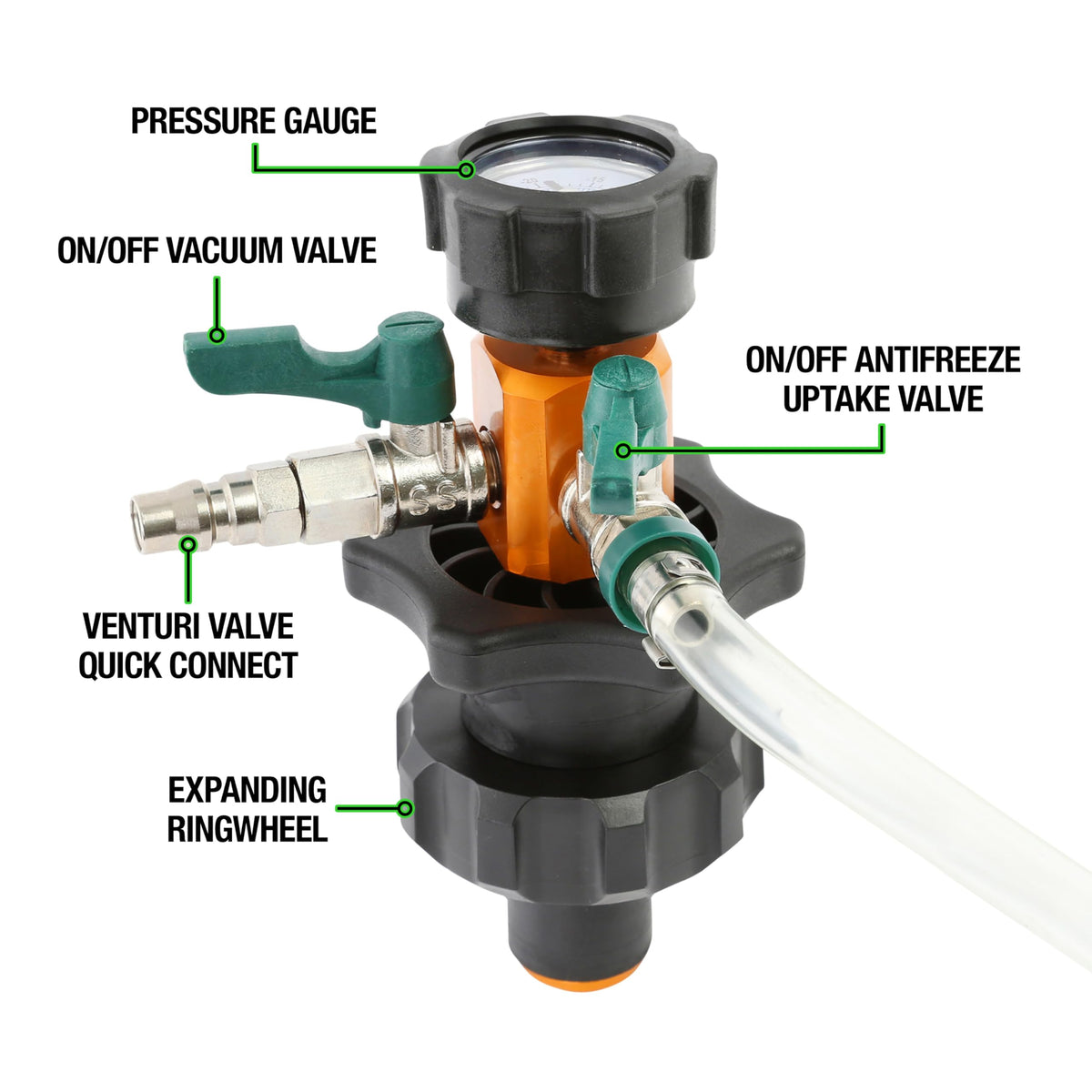 OEMTOOLS Coolant Vacuum Refill Kit, Coolant Pressure Tester Kit, 5 Adapter