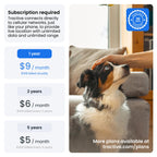 Tractive Smart Dog GPS Tracker | Live Pet Tracker with Virtual Fence | Vital Signs Monitoring of Heart & Respiratory Rate | Bark Monitoring | Dog