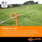Gallagher 1/16" Electric Fence Polywire for Livestock, 1640ft Roll
