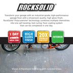 Rust-Oleum RockSolid Garage Floor Coating Kit, Gray, 2.5 Car Kit