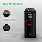 APC BX1500M UPS Battery Backup & Surge Protector for Computers, Electronics