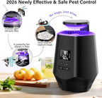 Fruit Fly Traps for Indoors, Smart Fly Trap Indoor Bug Zapper Gnat Traps for House Indoor with Temperature and Humidity Sensor, 10PCS Sticky Boards