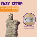JOYIN 65" Halloween Decoration Cocoon Corpse, Animated Hanging Dead Body Prop Indoor Decor, Corpses Skeleton Outdoor Decor with Full Body Lights and