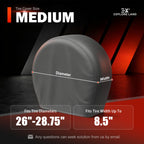 Explore Land Tire Covers 2 Pack Fit Tire Diameters 26-28.75 inch, Charcoal