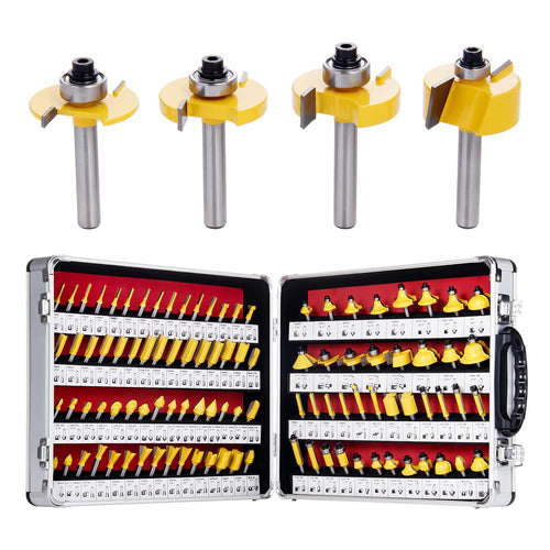 100 Pieces Router Bit Set Router Bits 1/4 Inch Shank