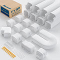 3" 13Ft Mini Split Line Set Cover, Decorative Line Hide Kit, White