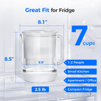 Waterdrop PT-72W Glass Water Filter Pitcher, 7-Cup, Eco-Friendly, White